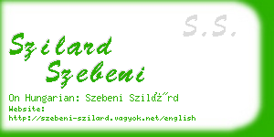 szilard szebeni business card